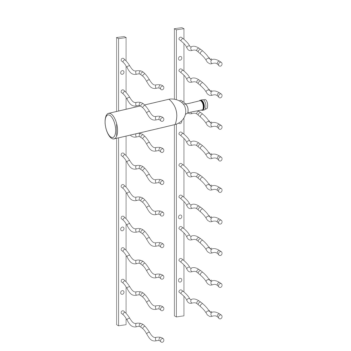 Wall Mounted Metal Wine Racks C-Type, photo 26 of 40