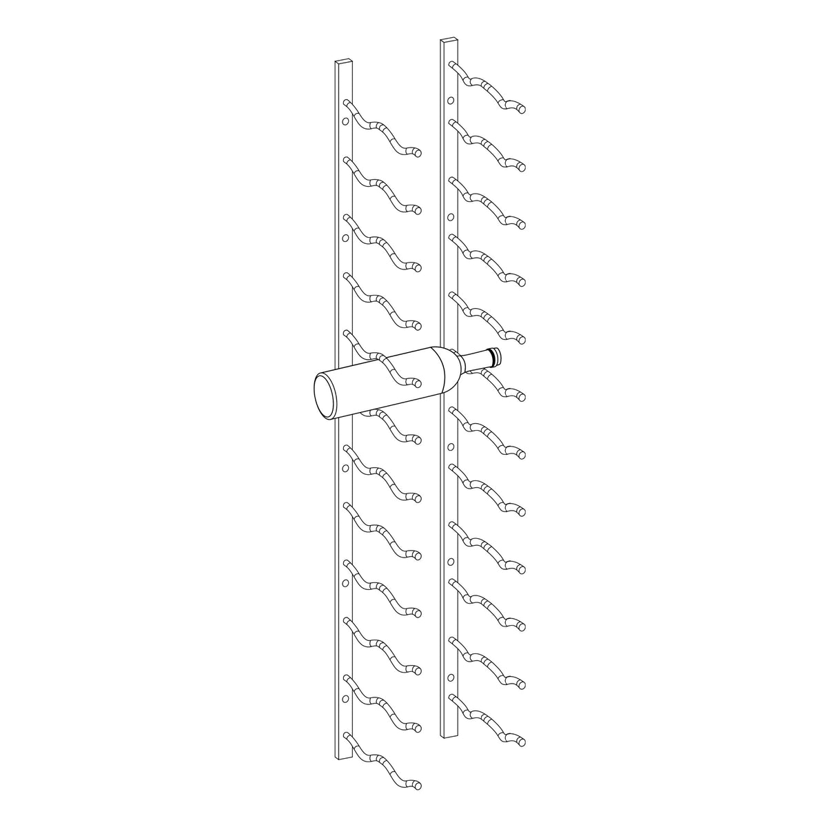 Wall Mounted Metal Wine Racks C-Type, photo 27 of 40