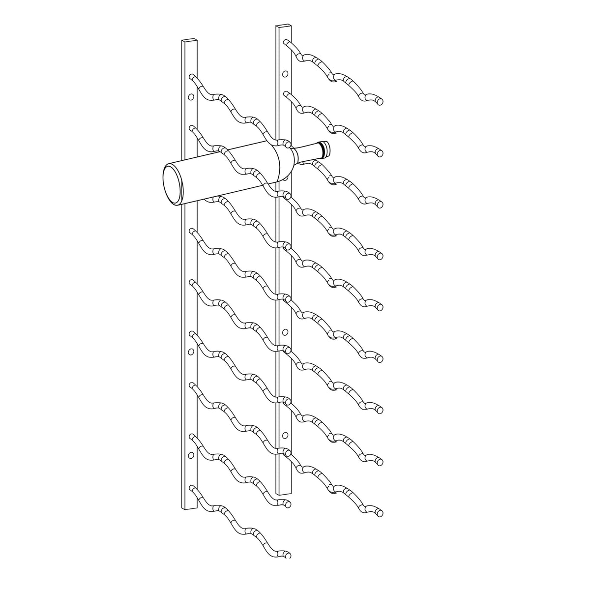 Wall Mounted Metal Wine Racks C-Type, photo 37 of 40