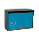 RetroBox Locking Wall Mount Mailbox in JET BLACK