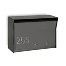 RetroBox Locking Wall Mount Mailbox in JET BLACK