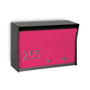 RetroBox Locking Wall Mount Mailbox in JET BLACK