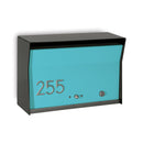 RetroBox Locking Wall Mount Mailbox in JET BLACK