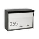 RetroBox Locking Wall Mount Mailbox in JET BLACK