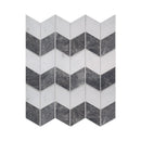 Carrara Blanco Polished Zig-zag Marble Look Porcelain Mosaic