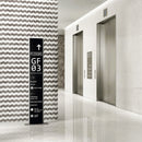 Carrara Blanco Polished Zig-zag Marble Look Porcelain Mosaic