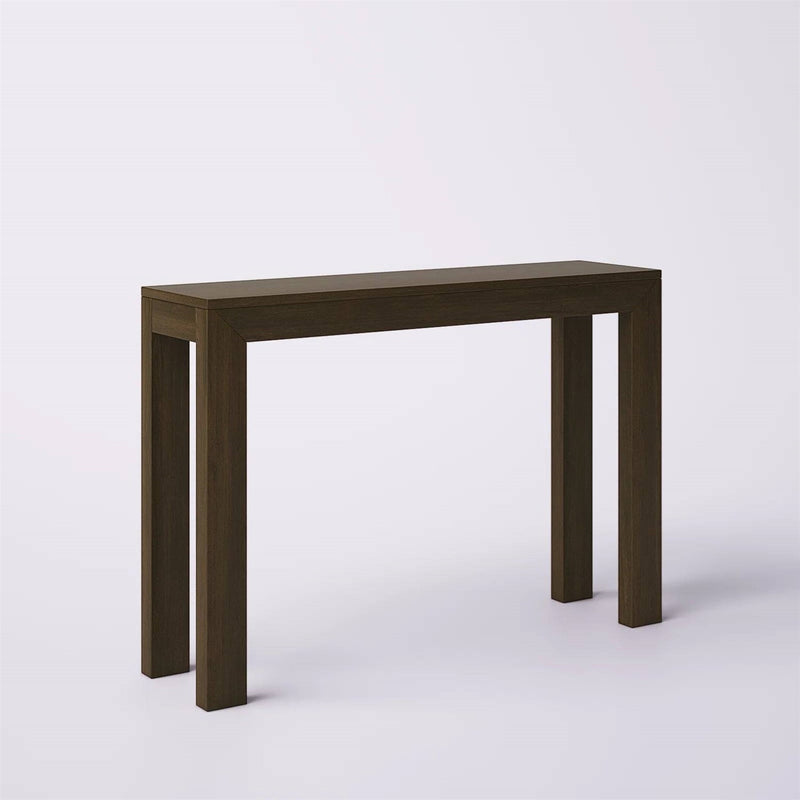 Solid Wood Modern Accent Console Table / Sofa Table in Dark Brown Walnut Finish, photo 4 of 5