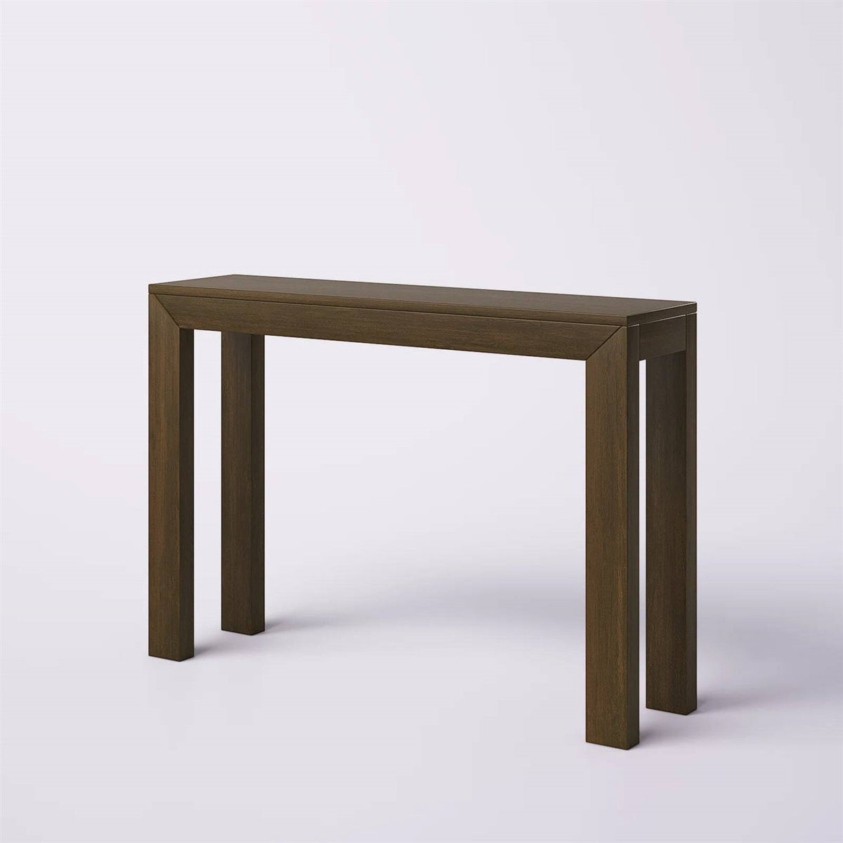 Solid Wood Modern Accent Console Table / Sofa Table in Dark Brown Walnut Finish, photo 5 of 5