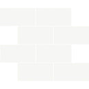 Blanco Marjinal Polished 3x6 Brick Staggered Marble Look Porcelain Mosaic