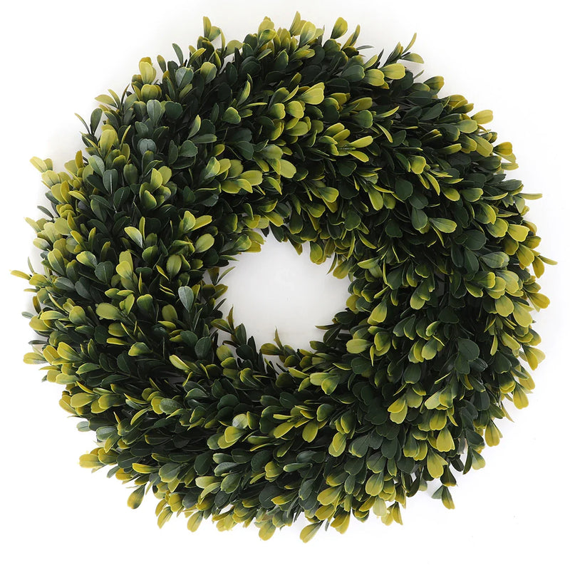 Golden Boxwood Wreath - Medium