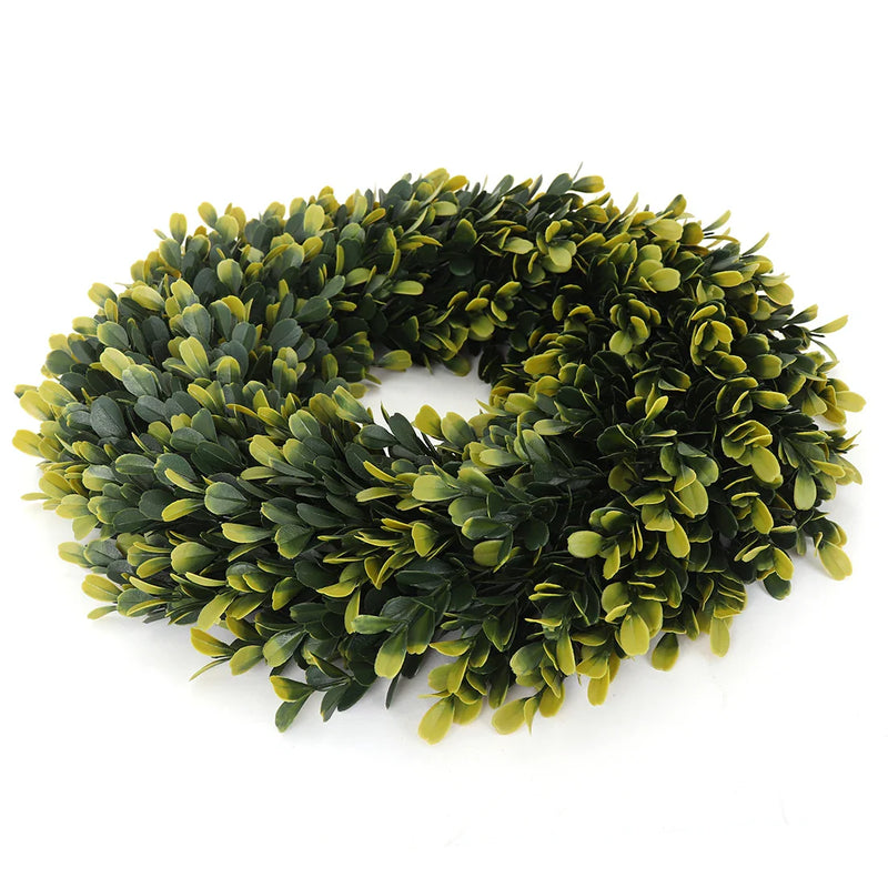 Golden Boxwood Wreath - Medium