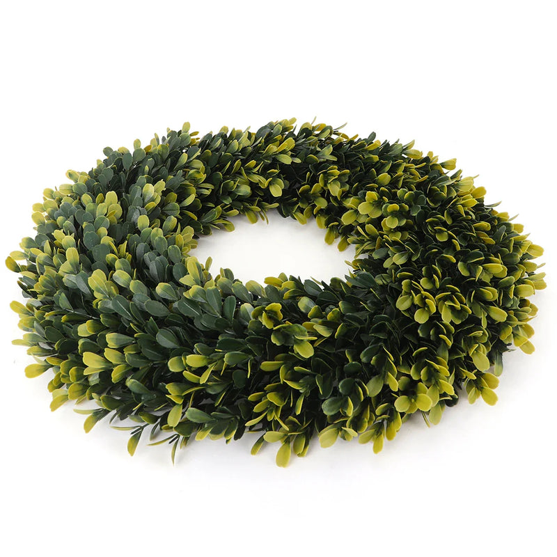 Golden Boxwood Wreath - Large