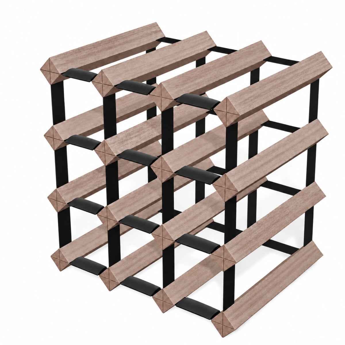 12 Bottle Timber Wine Rack | 3x3 Configuration, photo 3 of 4
