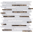 Noce De Kokas Gloss Liner Blend Glass Mosaic