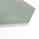 Verdant Crackled Hexagon 5 Ceramic Tile