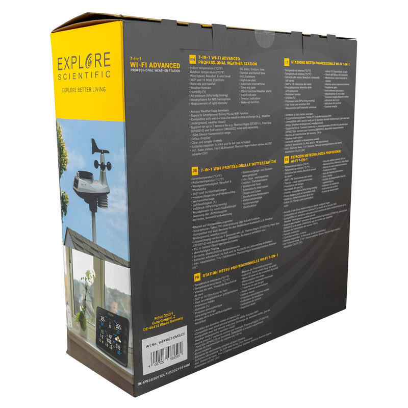 7-in-1 WiFi Professional Weather Station with Weather Underground