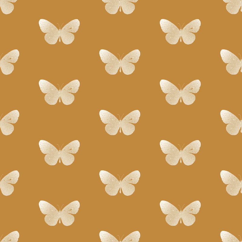 Gold Yellow Butterfly Wallpaper