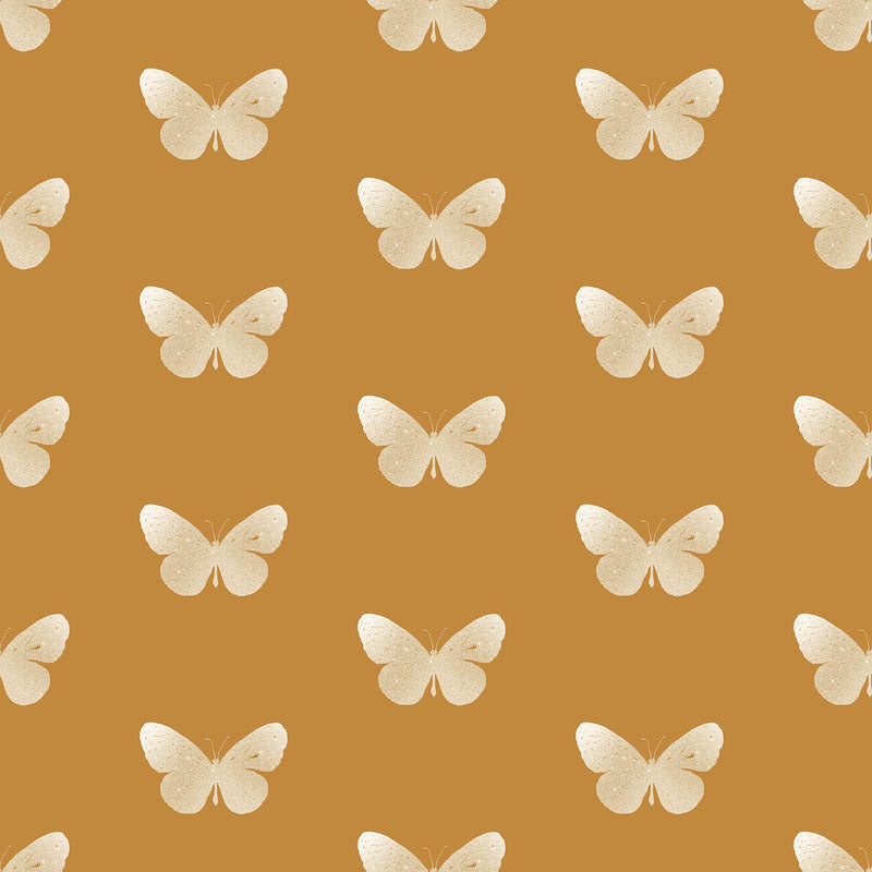 Gold Yellow Butterfly Wallpaper