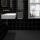Noir Matte Hexagon Ceramic Mosaic