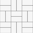 Blanc Matte Crosshatch Ceramic Mosaic