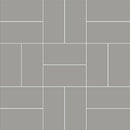 Gris Fonce Matte Crosshatch Ceramic Mosaic