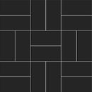 Noir Matte Crosshatch Ceramic Mosaic