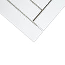 Blanc Matte Herringbone Ceramic Mosaic