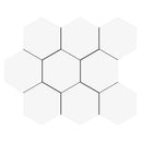 Blanc Matte Midi Hexagon Ceramic Mosaic