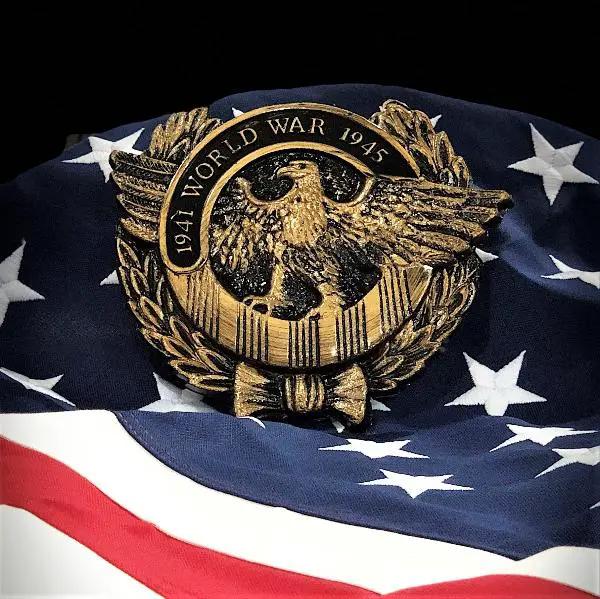 WWII Veteran Grave Marker & Flag Holder with Aluminum Ground Spike | Made in USA, photo 4 of 4