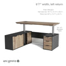 Anderson · L-Shaped Executive Standing Desk, Adjustable Height by Arc Grove