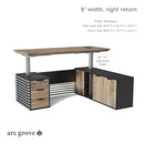 Anderson · L-Shaped Executive Standing Desk, Adjustable Height by Arc Grove