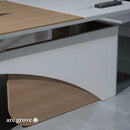 Albion · Executive L-Shaped Standing Desk, Adjustable Height
