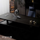 Maverick · Standing L-Shaped Executive Desk, Adjustable Height