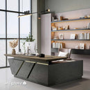 Maverick · Standing L-Shaped Executive Desk, Adjustable Height by Arc Grove