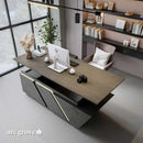 Maverick · Standing L-Shaped Executive Desk, Adjustable Height by Arc Grove