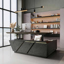 Maverick · Standing L-Shaped Executive Desk, Adjustable Height by Arc Grove