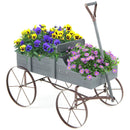 Wooden Wagon Plant Bed by LJGDeals
