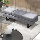 Waiting Room Bench Seating Long Bench with Metal Frame Leg by LJGDeals