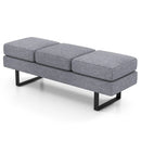 Waiting Room Bench Seating Long Bench with Metal Frame Leg by LJGDeals