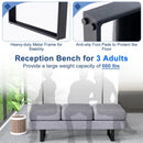 Waiting Room Bench Seating Long Bench with Metal Frame Leg by LJGDeals