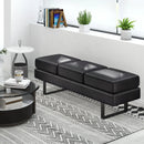 Waiting Room Bench Seating Long Bench with Metal Frame Leg by LJGDeals