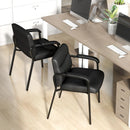 Waiting Room Chair No Wheels Set of 2-Black by LJGDeals