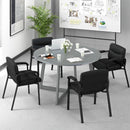 Waiting Room Chair No Wheels Set of 2-Black by LJGDeals