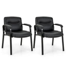 Waiting Room Chair No Wheels Set of 2-Black by LJGDeals