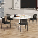 Waiting Room Chair Set of 2 with Ergonomic Mesh Backrest and Padded Seat-Black by LJGDeals