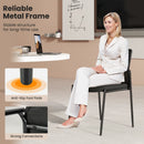 Waiting Room Chair Set of 2 with Ergonomic Mesh Backrest and Padded Seat-Black by LJGDeals