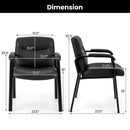 Waiting Room Chair No Wheels Set of 2-Black by LJGDeals