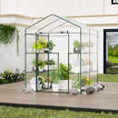 Walk-in Greenhouse with 3 Tiers 8 Shelves PVC Cover Roll-up Zippered Door by LJGDeals