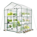 Walk-in Greenhouse with 3 Tiers 8 Shelves PVC Cover Roll-up Zippered Door by LJGDeals