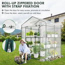 Walk-in Greenhouse with 3 Tiers 8 Shelves PVC Cover Roll-up Zippered Door by LJGDeals